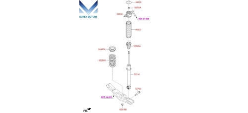 mobis rear shock absorber for hyundai tucson 2018-21